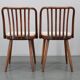 1960s Antonin Suman Set of Six Beech Dining Chairs, Restored