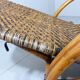 Chaise longue en rotin bicolore du milieu du siècle Années 1960