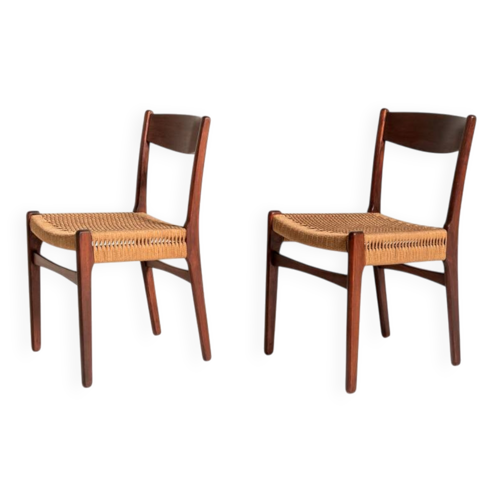 Pair of Scandinavian teak chairs, 1960s