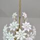 Charmant luminaire en verre de Murano Spoutnik fleurs blanches, années 1970