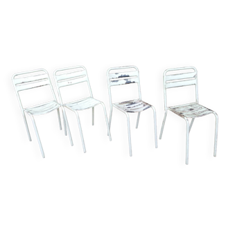 Set of 4 Tolix T2 French bistro chairs