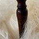 turned wooden side table