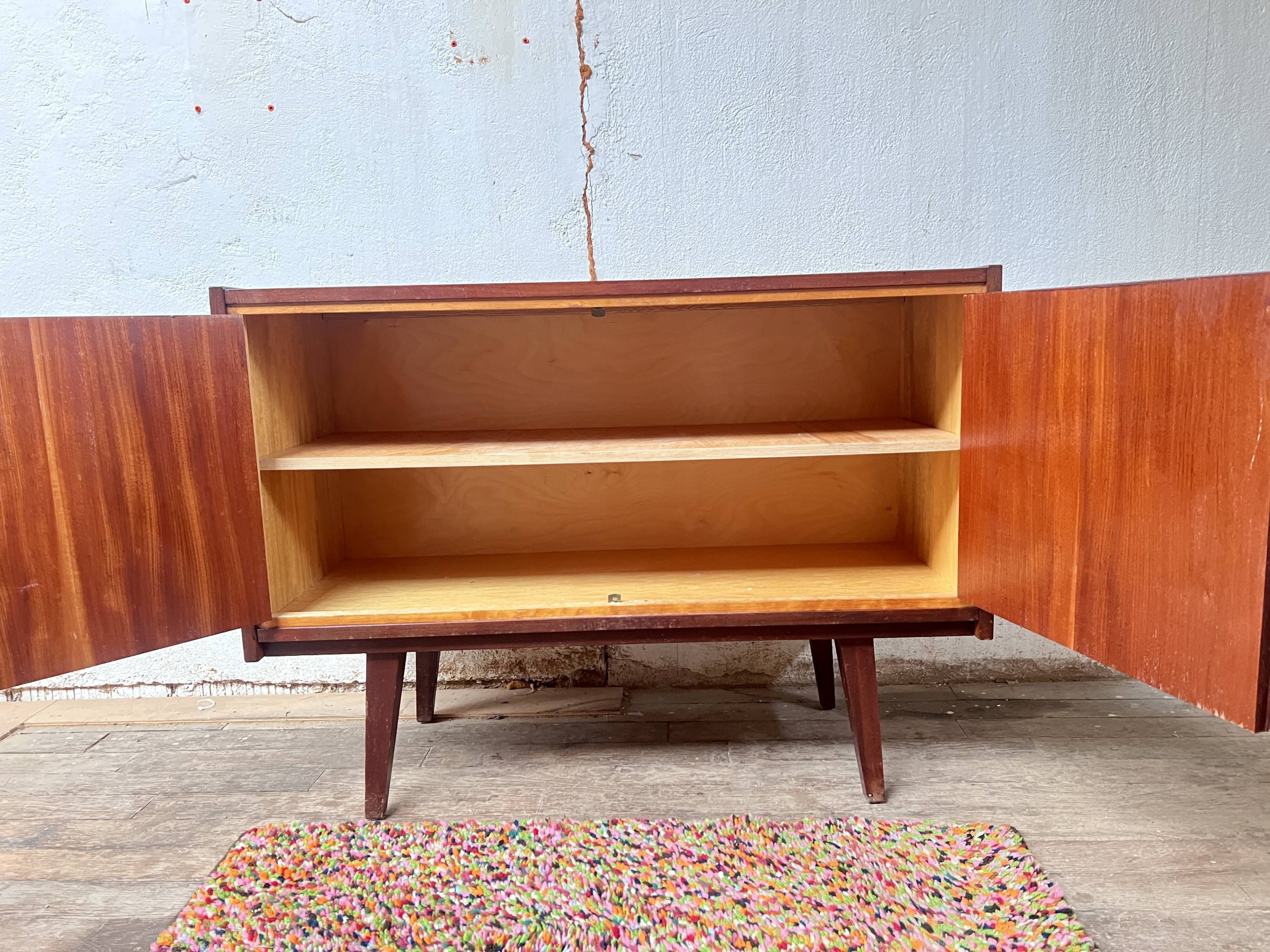  enfilade vintage pieds compas 1960