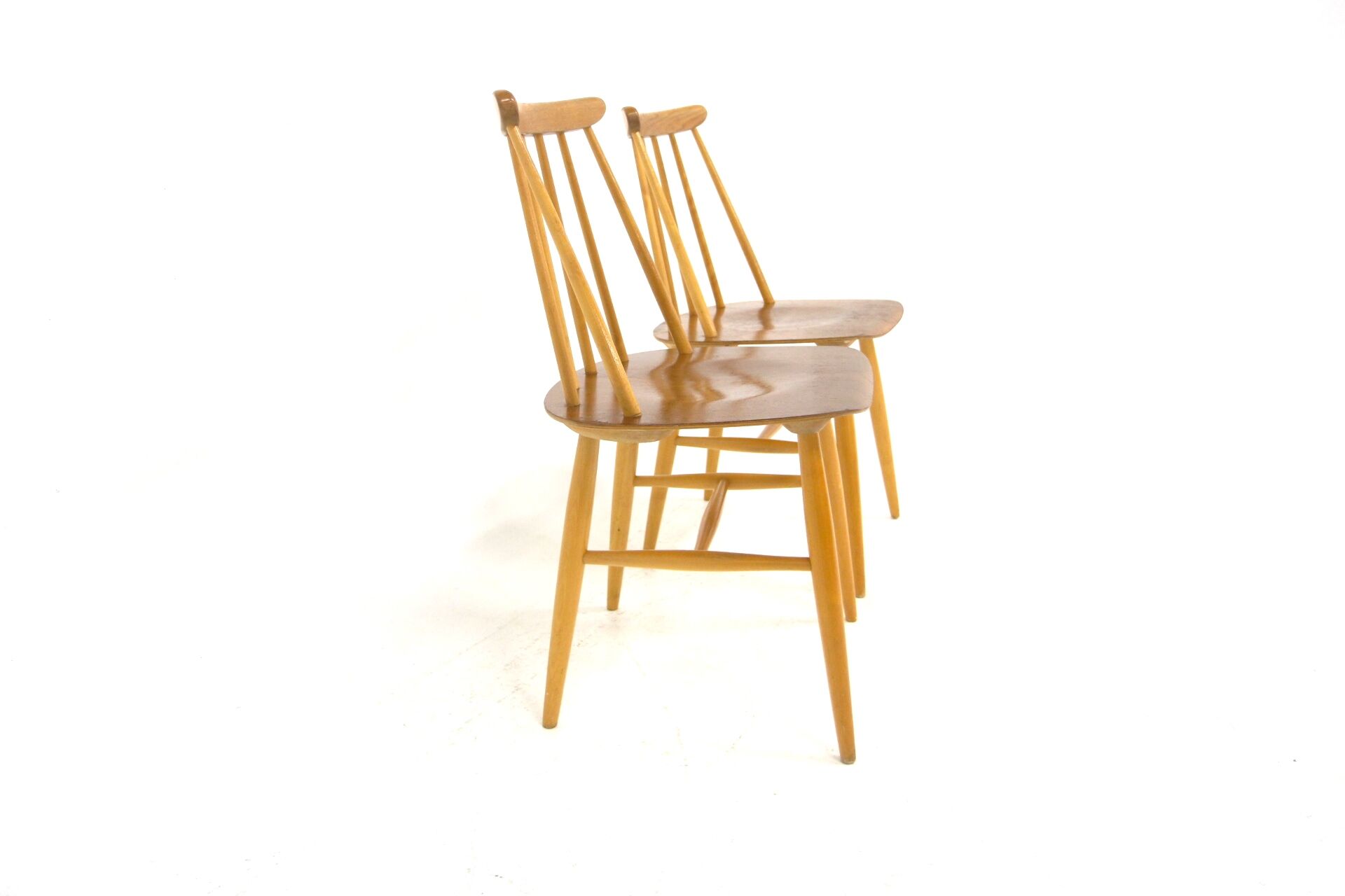 Set of 2 Scandinavian chairs "Fanett" by Ilmari Tapiovaara, Sweden, 1960