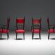 High-back dining chairs by Aldo Tura, Italy, 1962