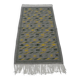 Flat-woven grey and yellow Margoum Nomad kilim rug
