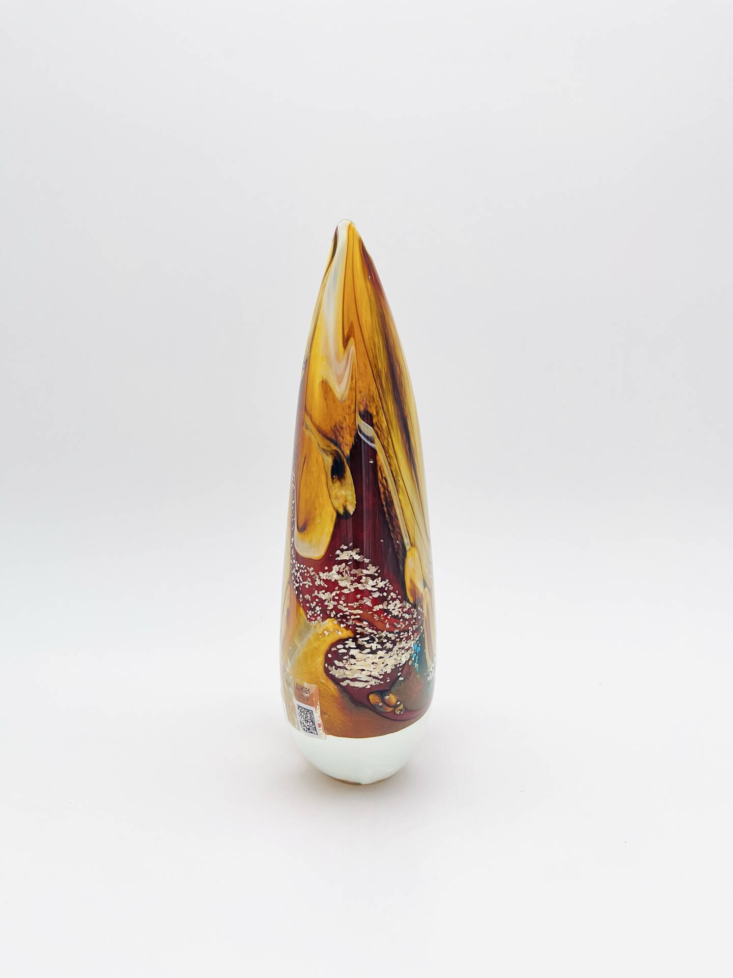 Vase sculpture Murano Gioia Michele Onesto Oball or 24k Sommerso 20cm