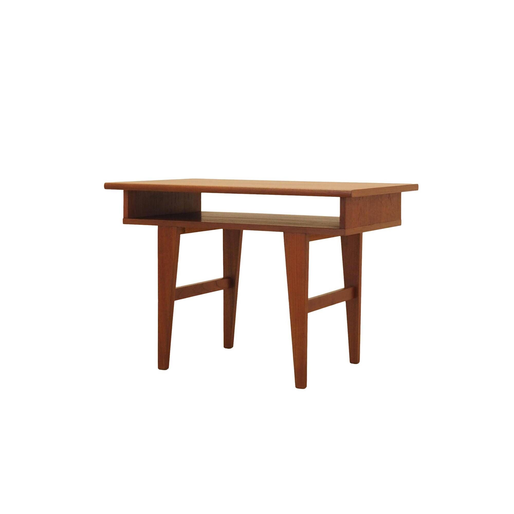 Teak coffee table with shelf, Denmark, 1960s