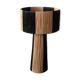 Natural and black raffia lamp 2
