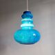 Large Space Age pendant light in blue opaline, 1960s-70s