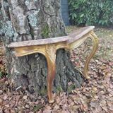 Consoles d'applique bois doré et marbre style Louis XV