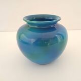 Rimini Blue Ceramic Vase by Aldo Londi for Bitossi and Italica Ars, Italy