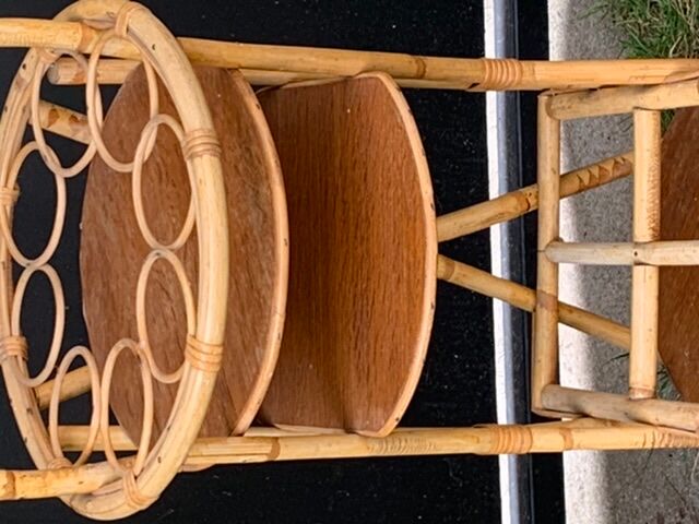 Bamboo bar, 3  compartments, 1960