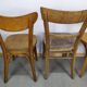 Lot of 4 Wooden bistro chair - vintage - Old