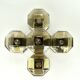 Motoko Ishii brass and glass ceiling light from the 1970s for Staff Leuchten