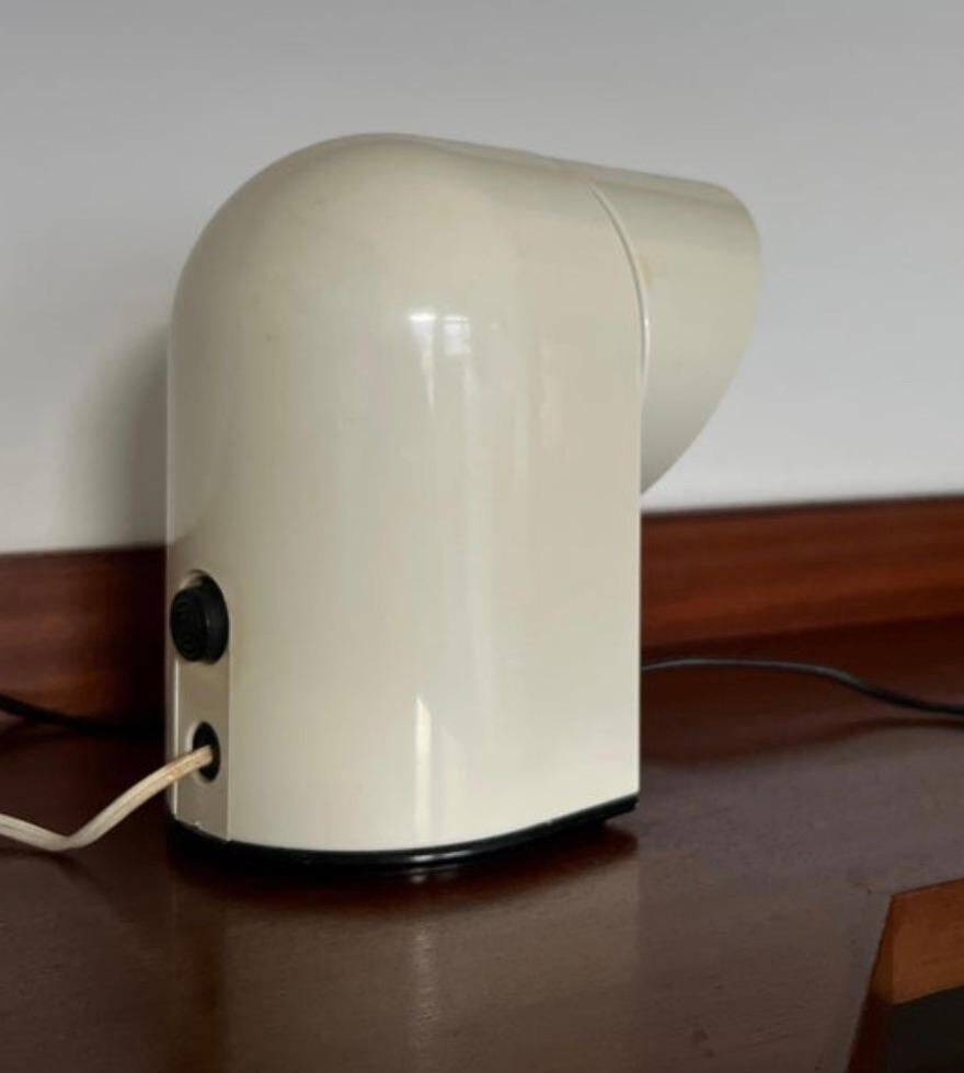 Vintage Italian Space Age "Oliver" White Table Lamp by Paolo Piva for Lumenform
