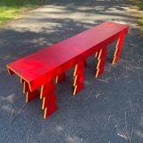 Handcrafted wooden bench