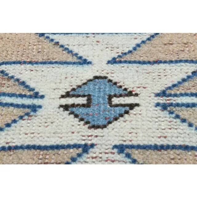 1970s Vintage Turkish Oushak Handmade Wool Cotton Beige Area Rug 185x259