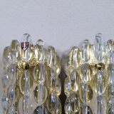 Appliques murales en cristal en forme de goutte moderne du milieu du siècle Orrefors par Carl Fagerlund