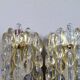 Modern mid-century crystal wall sconces in the shape of a drop by Orrefors by Carl Fagerlund.