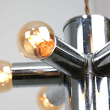 Vintage Italian Chrome Lamp Duo, 70s