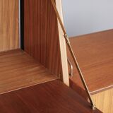 Meuble mural modulaire en teck par Louis van Teffellen pour Wébé. Années 1950