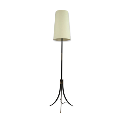 Lampadaire noire et laiton, Modèle KT 706 — Konsthantverk Tyringe, Suède, années 1950