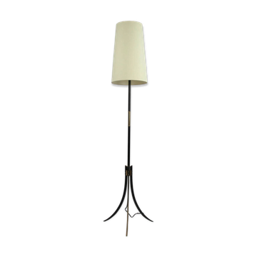 Lampadaire noire et laiton, Modèle KT 706 — Konsthantverk Tyringe, Suède, années 1950
