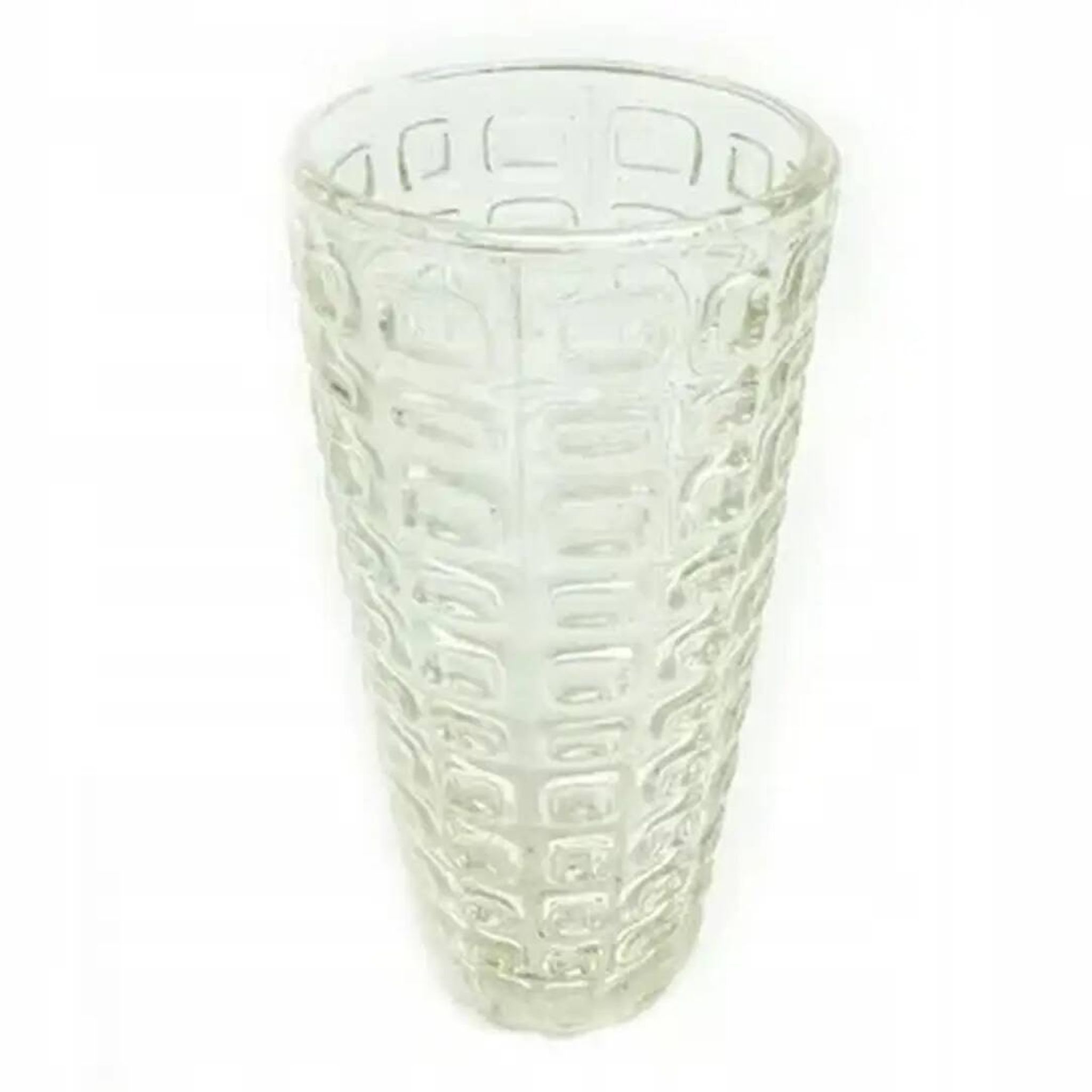 Vulkany vase, mid-century modern, olive soda glass, designed by J.S. Drost, Poland, 1970s