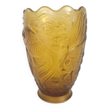 Josef Inwald - Barolac - "Koi Carp" - pressed glass vase - frosted glass -