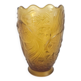 Josef Inwald - Barolac - "Carpe Koi" - vase en verre pressé - verre dépoli -