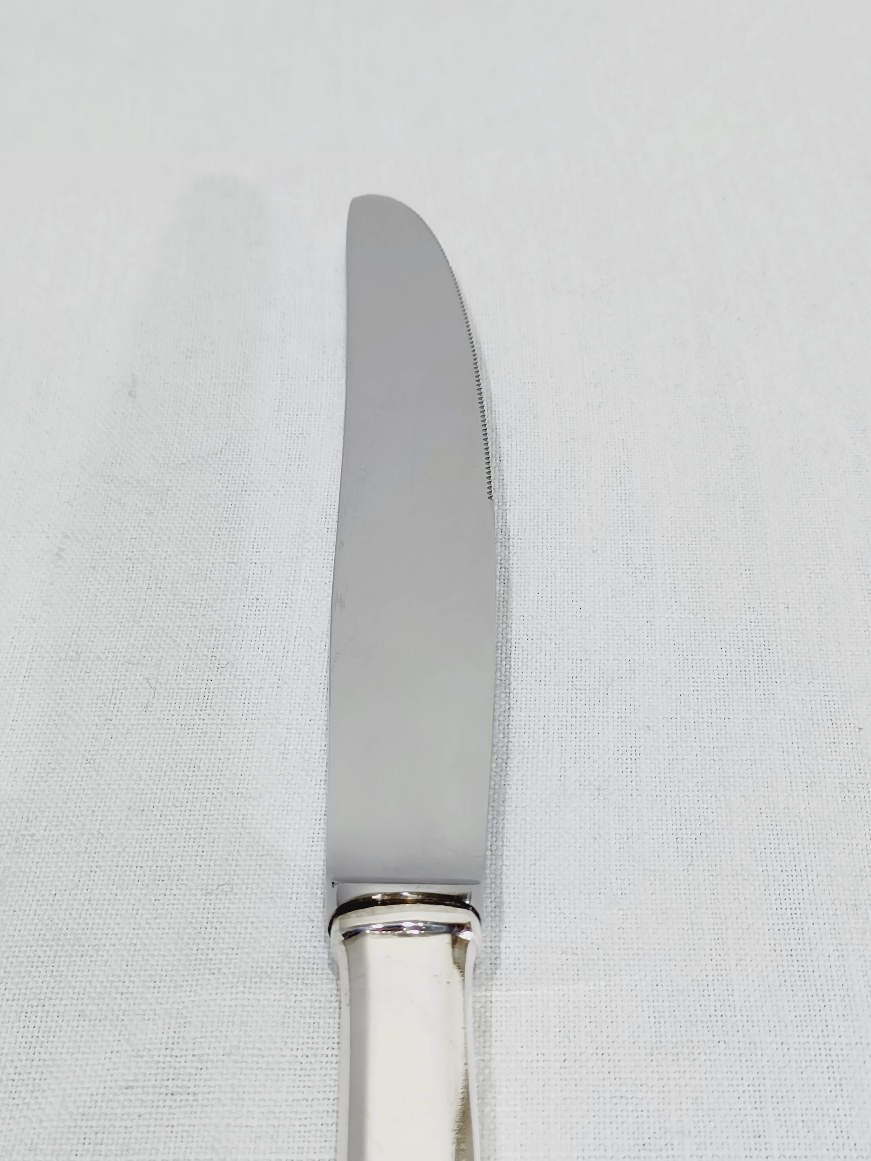 Europ - 12 silver-plated metal knives Uniplat