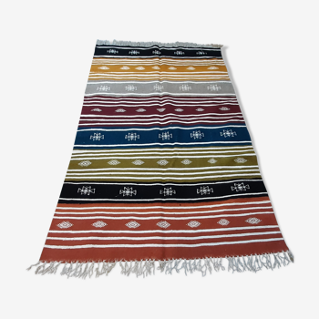 Tapis kilim marocain multicolore