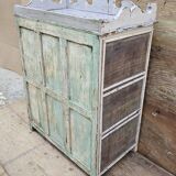 Ancien garde-manger tribal en teck birman