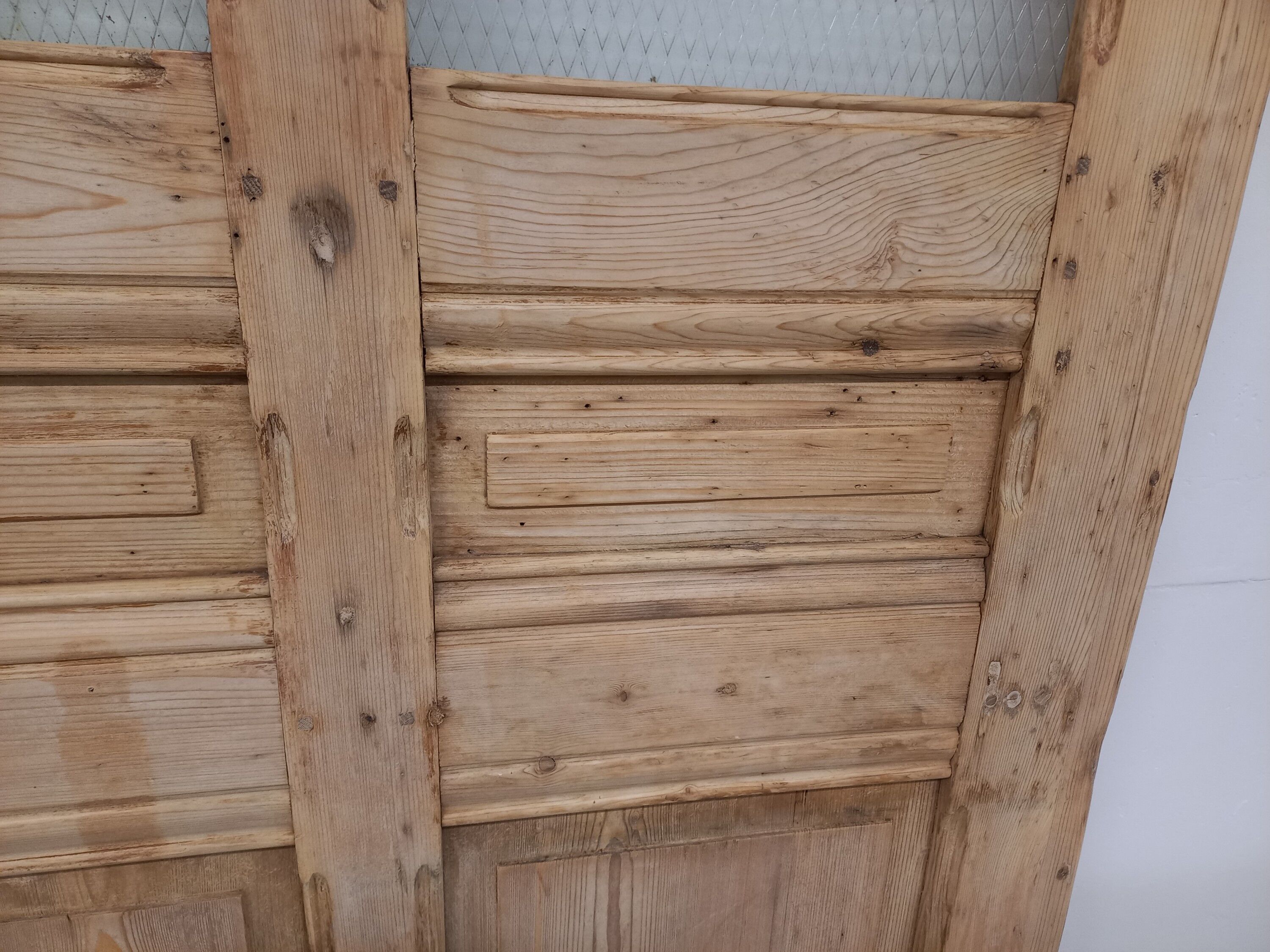 Partition in wood and glass 128 cm