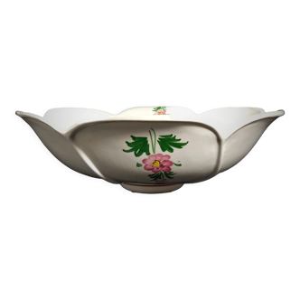 Washbasin with hand-painted floral decor