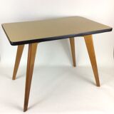 Coffee table in formica compass legs vintage 60