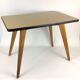 Table basse en formica pieds compas vintage 60