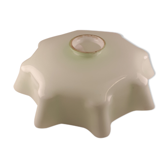 Vintage 1960 draped green opaline lamp glass