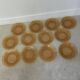 Twelve amber sunflower plates Vereco