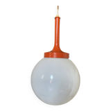 Retro orange opaline ball pendant light lamp