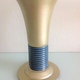 Blue and gold tulip vase in enamelled art deco style / 30s-40s