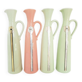 4 bouteilles vases ceramique cherry brandy georges monin 1950 vintage 50s 5