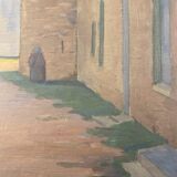 Tableau, paysage, cachet de l’atelier d’artiste circa 1940
