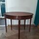Console / Round half-moon table - 5 feet - Louis XVI style - mahogany color - Extendable