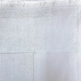 Set of 8 satin damask tablecloths, 19th, monogrammed "BG"