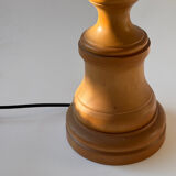 Turned wooden table lamp