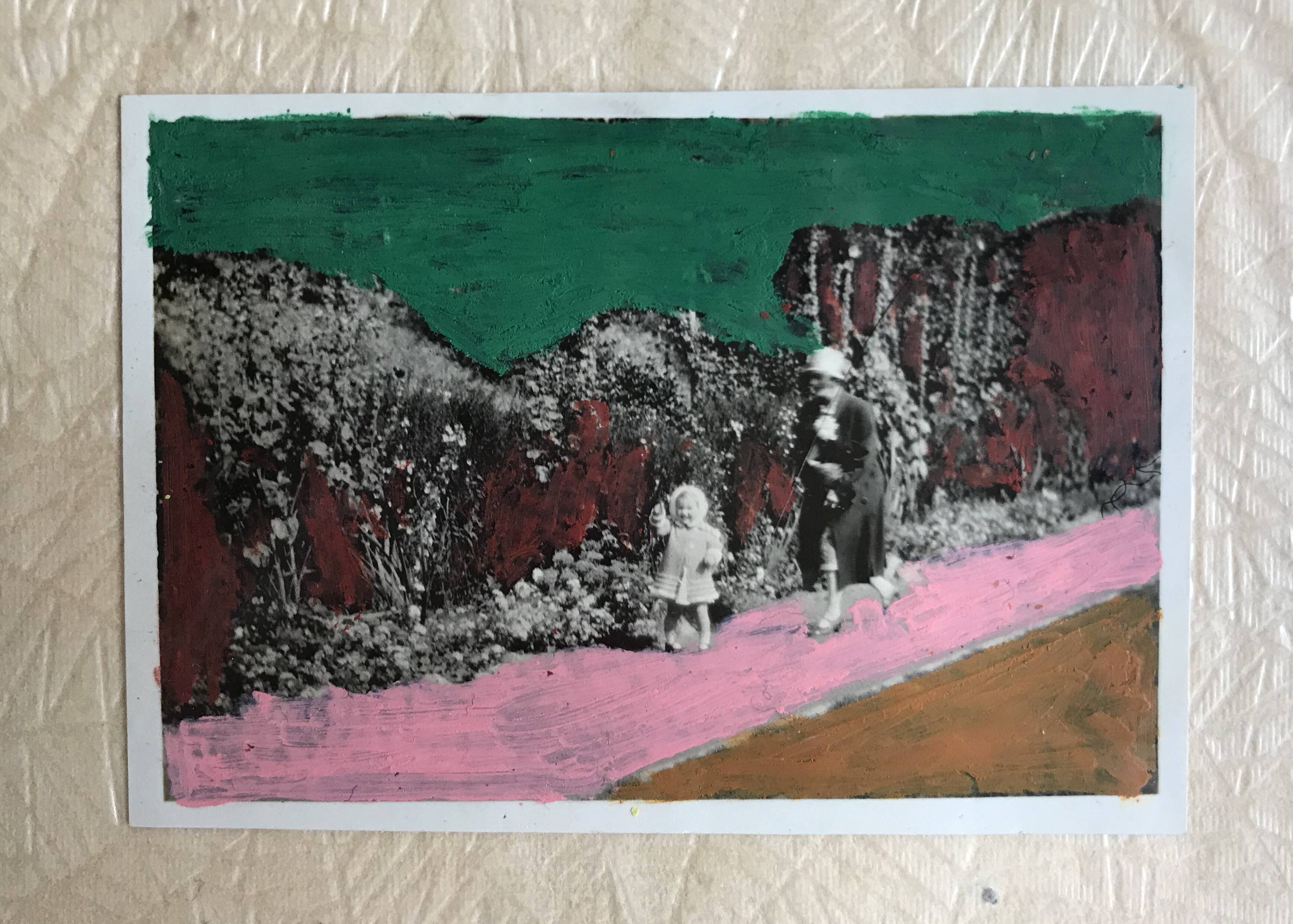 Bold pastels in old photo - Cornwall 1920