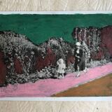 Bold pastels in old photo - Cornwall 1920