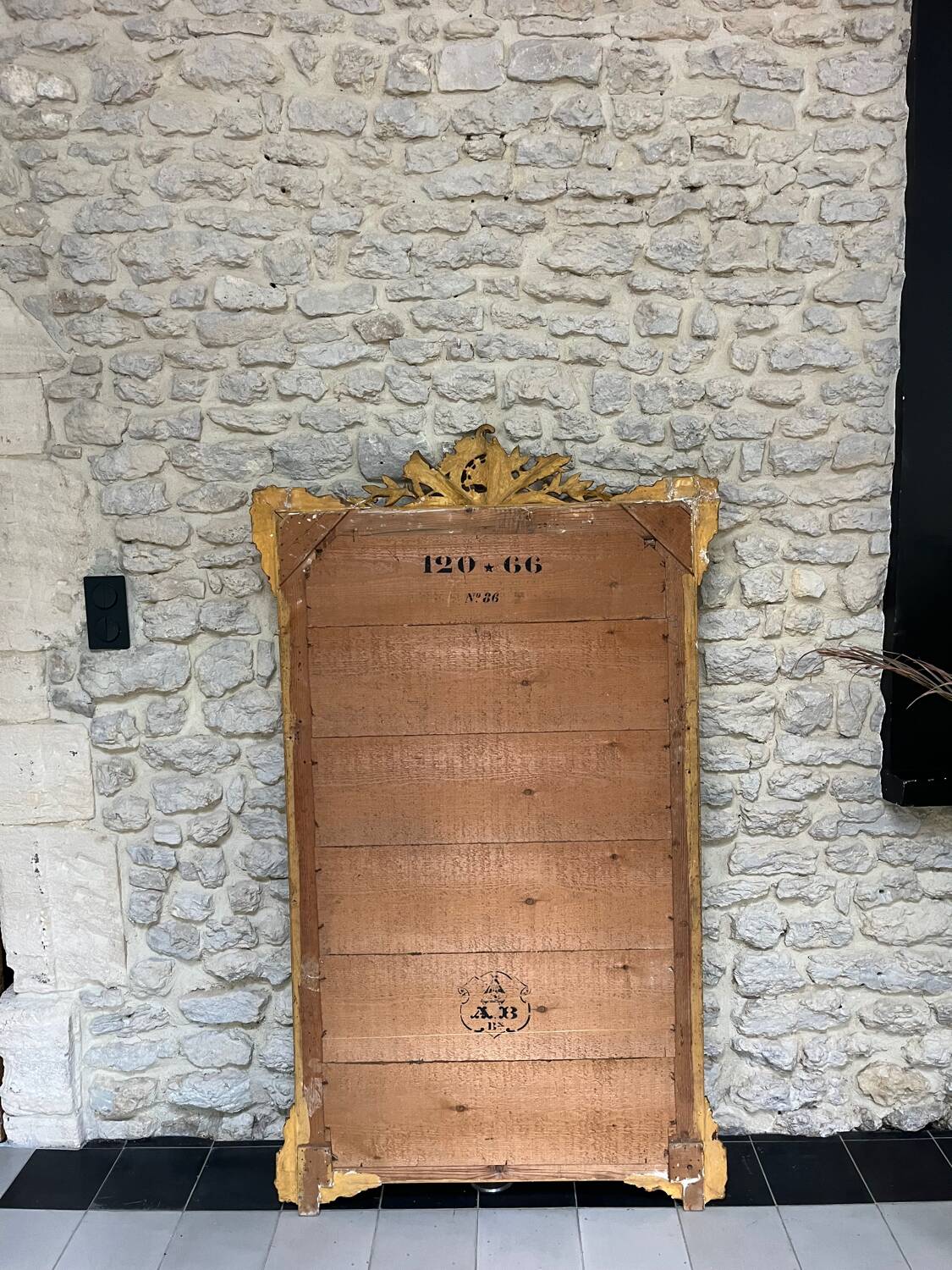 Sublime gilded pediment mirror with gold leaf 161cm